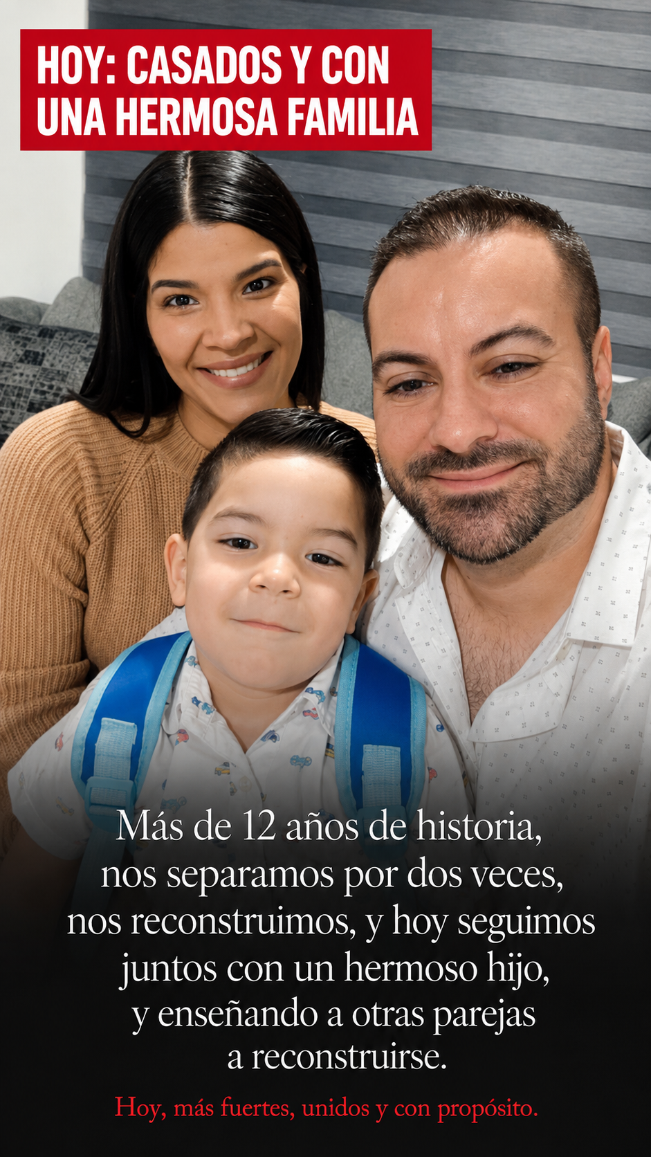 HOY: CASADOS Y CON UNA HERMOSA FAMILIA